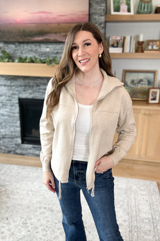 Weekend Ritual Zip Up Sweater Knit Jacket