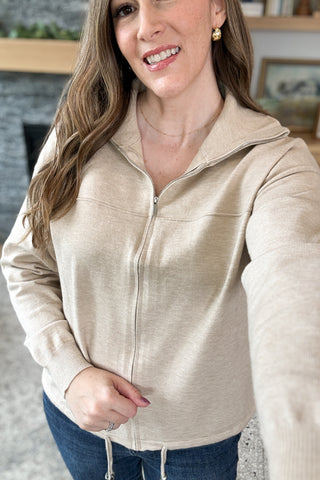 Weekend Ritual Zip Up Sweater Knit Jacket