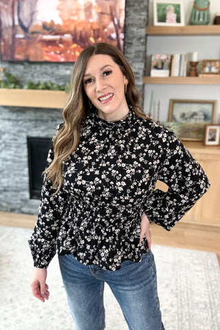 Pippa Mock Neck Blouse Top