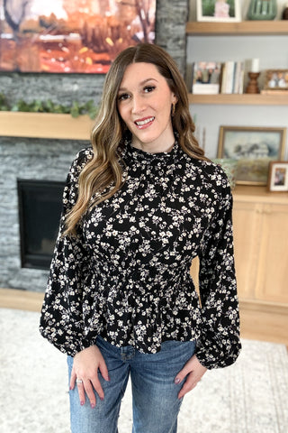 Pippa Mock Neck Blouse Top