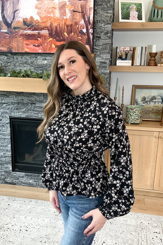 Pippa Mock Neck Blouse Top