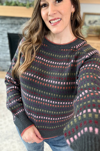 Pennie Textured Stripe Sweater