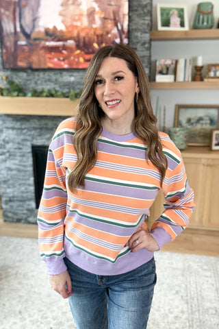 Heidi Striped Pullover Sweatshirt