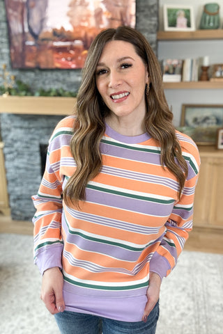 Heidi Striped Pullover Sweatshirt