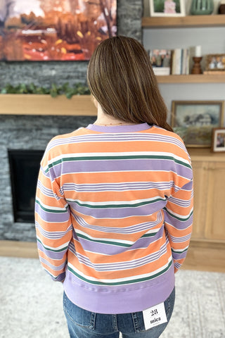 Heidi Striped Pullover Sweatshirt