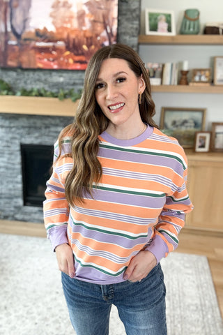 Heidi Striped Pullover Sweatshirt