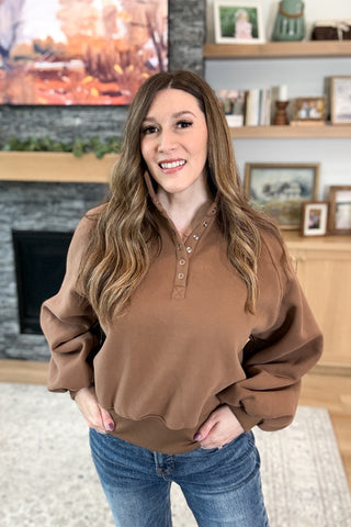 Snap Happy Pullover Sweatshirt