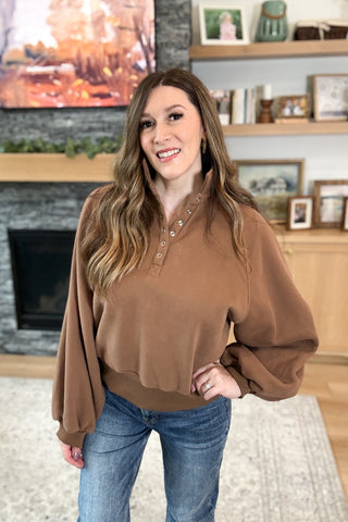 Snap Happy Pullover Sweatshirt
