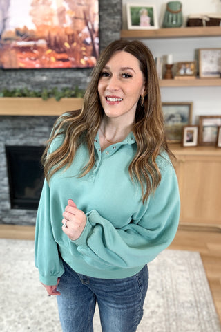 Snap Happy Pullover Sweatshirt