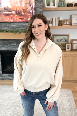 Snap Happy Pullover Sweatshirt