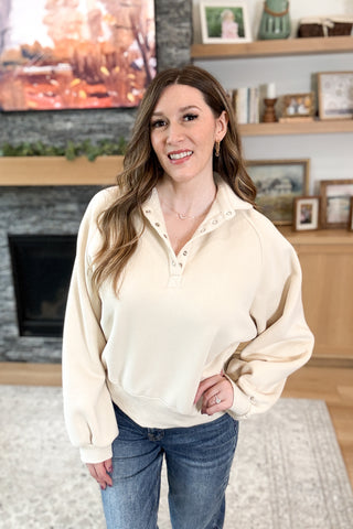 Snap Happy Pullover Sweatshirt
