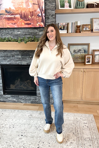 Snap Happy Pullover Sweatshirt