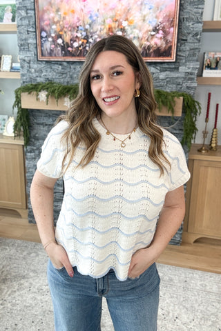 Laurin Scallop Trim Top