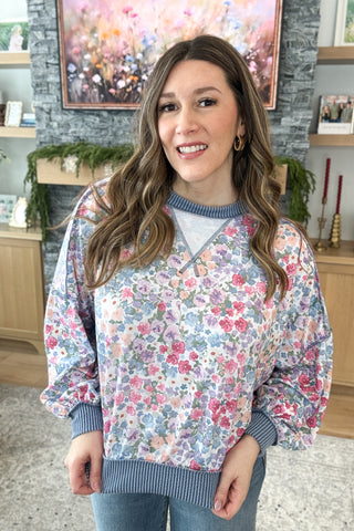 Shannon Mixed Media Top