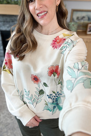 Secret Garden Print Sweatshirt