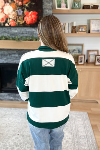 Campus Bound Half Zip Pullover Top