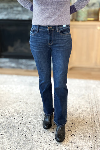 Monicah Mid Rise Bootcut Judy Blue Jeans - Petite