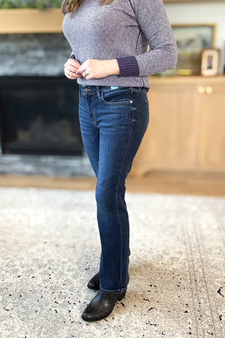 Monicah Mid Rise Bootcut Judy Blue Jeans - Petite
