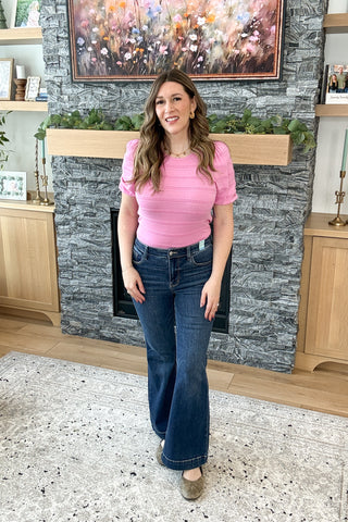 Lenie High Rise Petite Trouser Flare Judy Blue Jeans