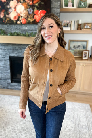Brownstone Suede Contrast Sweater Jacket
