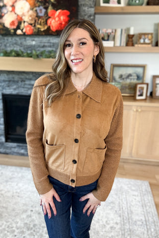 Brownstone Suede Contrast Sweater Jacket