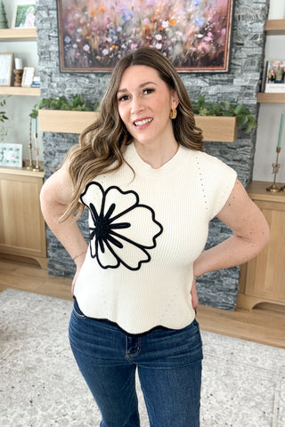 Amalia Floral Sweater Knit Top