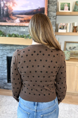 Donna Polka Dot Button Down Cardigan