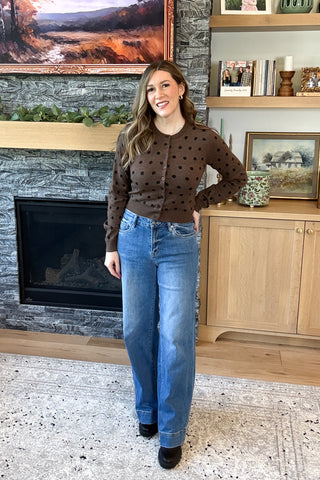 Sofia Mid Rise Wide Leg Mica Jeans