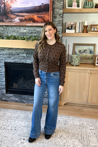 Sofia Mid Rise Wide Leg Mica Jeans