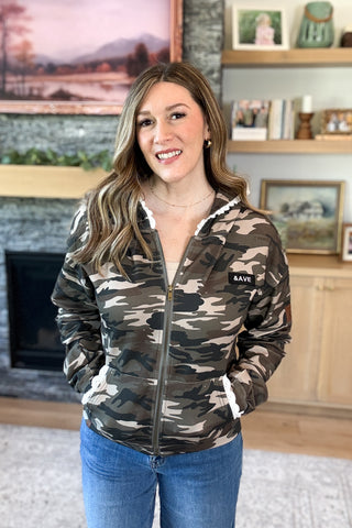 Fullzip Hoodie Sweatshirt - Camo Lace