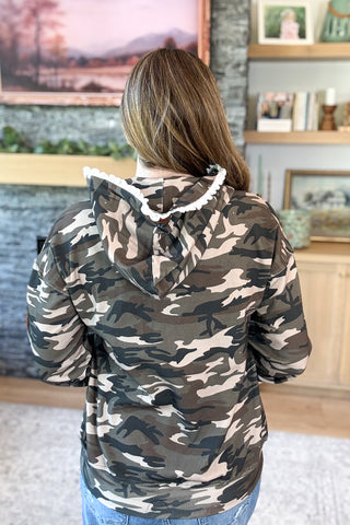 Fullzip Hoodie Sweatshirt - Camo Lace