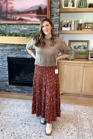 Ginger Bloom Smocked Maxi Skirt