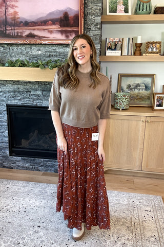 Ginger Bloom Smocked Maxi Skirt