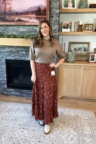 Ginger Bloom Smocked Maxi Skirt