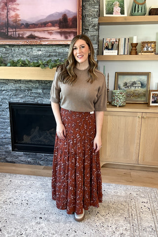 Ginger Bloom Smocked Maxi Skirt