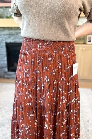 Ginger Bloom Smocked Maxi Skirt