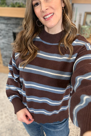 Hillarie Striped Pullover Sweater