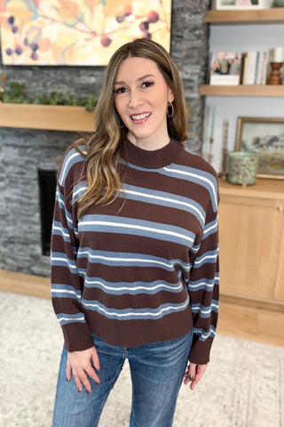 Hillarie Striped Pullover Sweater