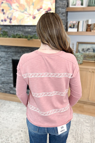 Addie Lace Striped Top