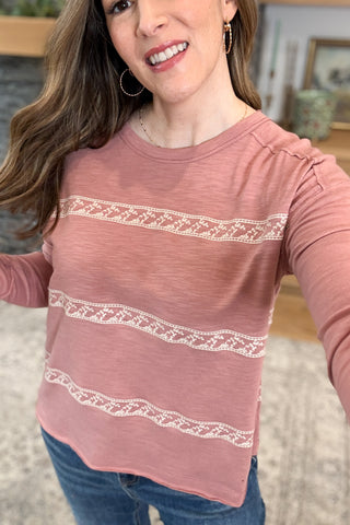 Addie Lace Striped Top