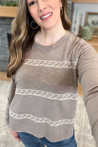 Addie Lace Striped Top