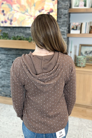 Lottie Polka Dot Thermal Hoodie Top