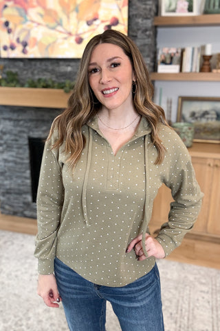 Lottie Polka Dot Thermal Hoodie Top