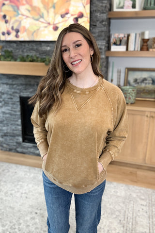 Josie Acid Wash Pullover Sweatshirt