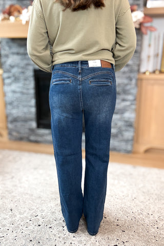 Keelie Mid Rise Cowgirl Seam Bootcut Judy Blue Jeans