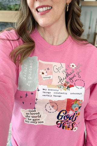 Faith Scrapbook Long Sleeve Graphic Tee (MADE TO ORDER)