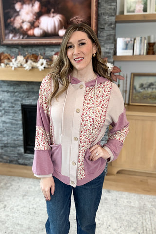 Francie Mixed Media Hoodie Shacket