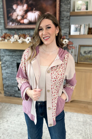 Francie Mixed Media Hoodie Shacket