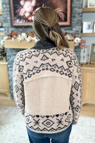 Nina Nordic Toggle Button Sweater Cardigan