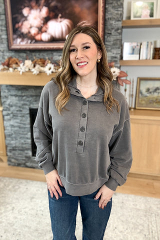 Sadie Mock Neck Henley Knit Top